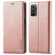 LC.IMEEKE Samsung Galaxy A23 5G Fodral Flip L&auml;der Ros&eacute;guld