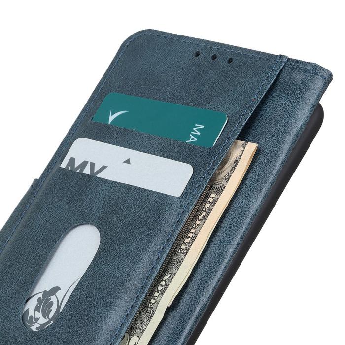 Bild 4, Motorola Edge 30 Neo 5G Fodral Split Läder Blå