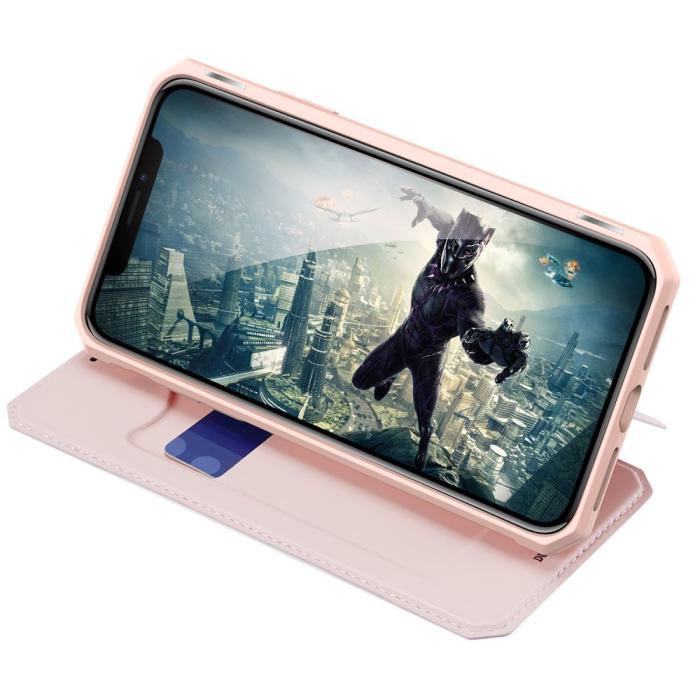 Bild 5, iPhone X/Xs - DUX DUCIS Shockproof Plånboksfodral - Roséguld