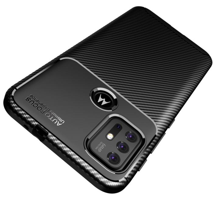 Bild 3, Motorola Moto G10/G20/G30 - Kolfiber Textur Skal - Svart