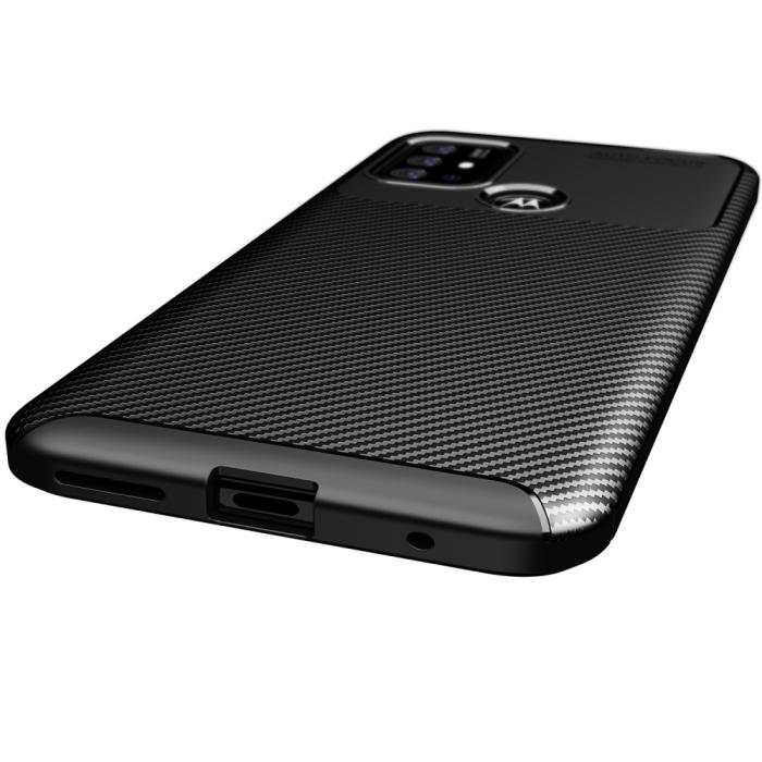 Bild 4, Motorola Moto G10/G20/G30 - Kolfiber Textur Skal - Svart