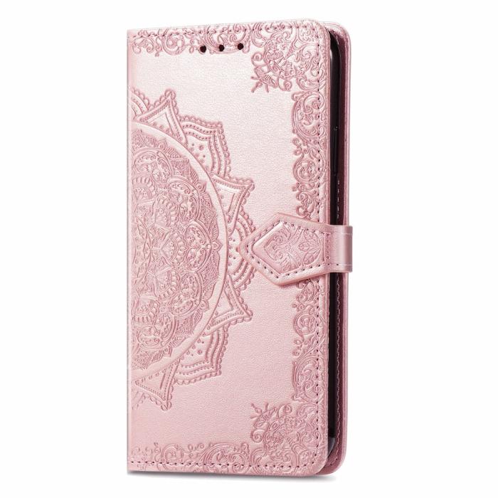 Bild 6, iPhone 13 - Mandala Läder Fodral - Roséguld