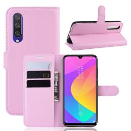 Xiaomi Mi A3 - Litchi Plånboksfodral - Ljus Rosa