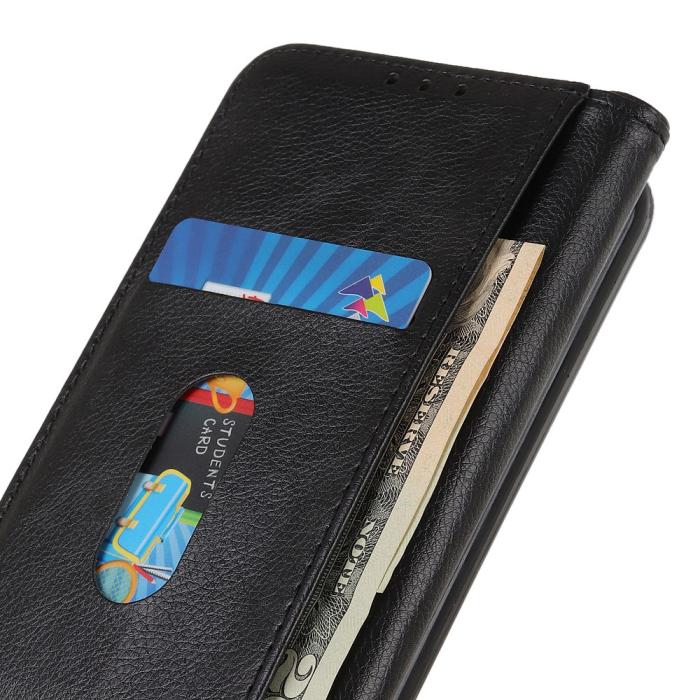 Bild 5, Motorola Edge 50 Neo Plånboksfodral Läder Svart