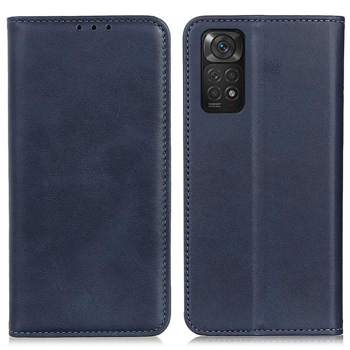 Bild 1, Xiaomi Redmi Note 11 4G Fodral Flip Läder Blå