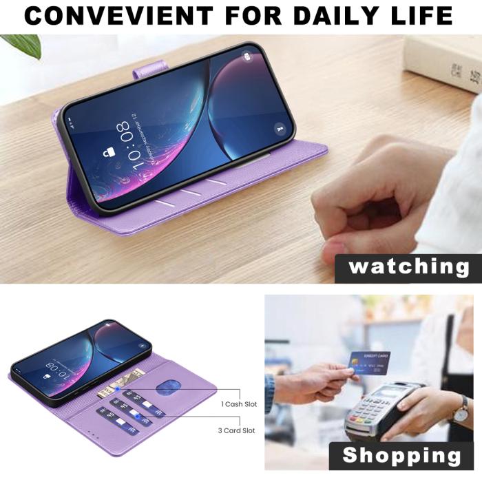 Bild 5, BINFEN Xiaomi 17T Pro Fodral RFID Läder Lila