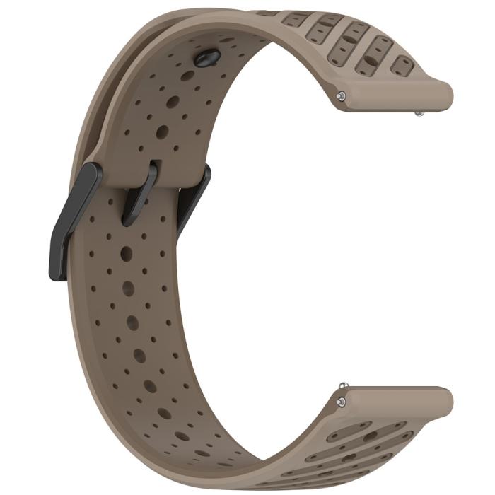 Bild 3, Klockarmband 22 mm Quick Release Silikon Brun