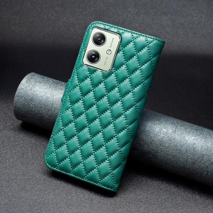Bild 6, Motorola Moto G54 5G Fodral Diamond Läder Grön