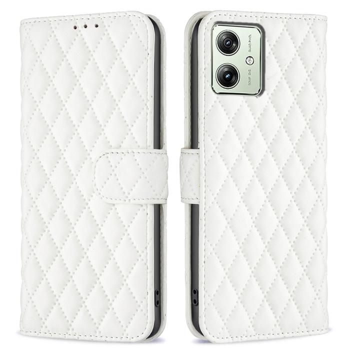 Bild 1, Motorola Moto G54 5G Fodral Diamond Läder Vit