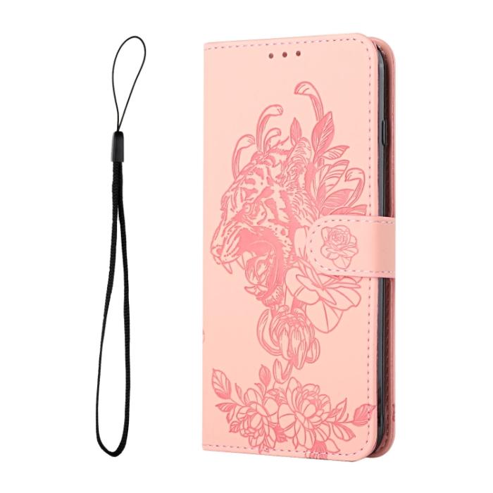 Bild 2, iPhone 14 Plus Fodral Med Tryck Tiger Rosa