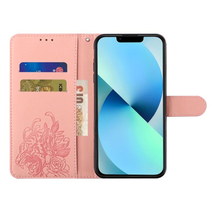 Bild 4, iPhone 14 Plus Fodral Med Tryck Tiger Rosa