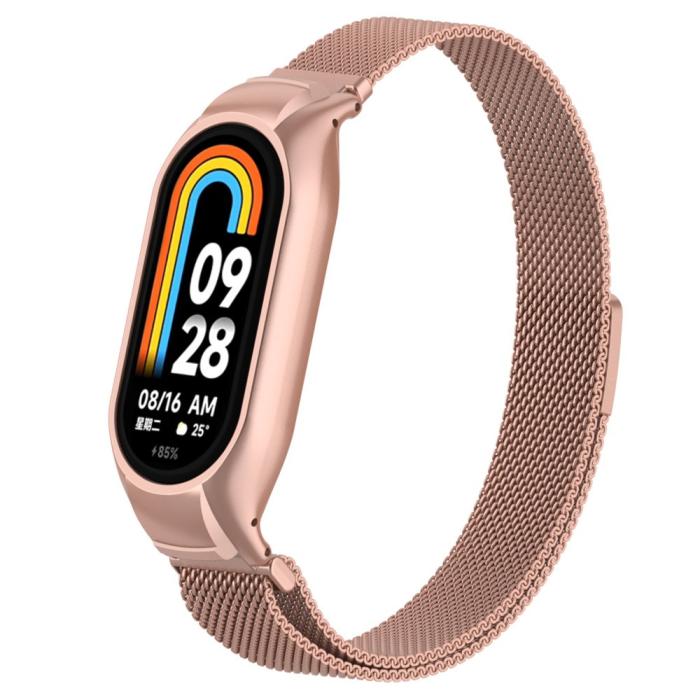 Bild 3, Xiaomi Smart Band 9/8 Armband Milanese Loop Metall Roséguld