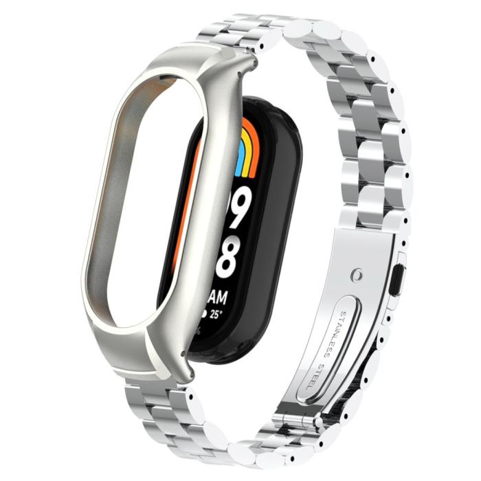Bild 1, Xiaomi Smart Band 9/8 Lyxigt Metallarmband Silver