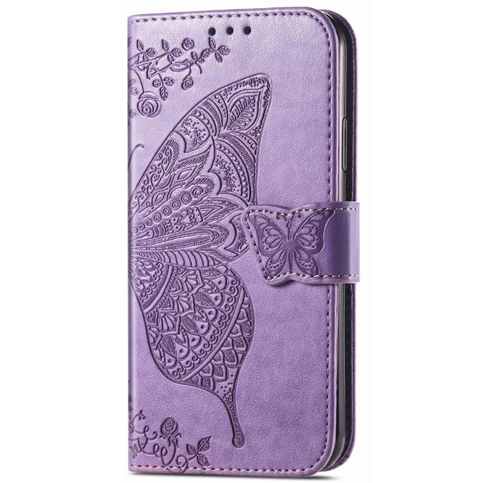Bild 5, Samsung Galaxy S23 FE Fodral Fjäril Tryck Ljus Lila