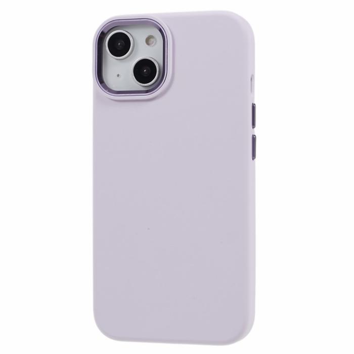 Bild 3, iPhone 15 Skal Liquid Silikon AluLens Ljus Lila