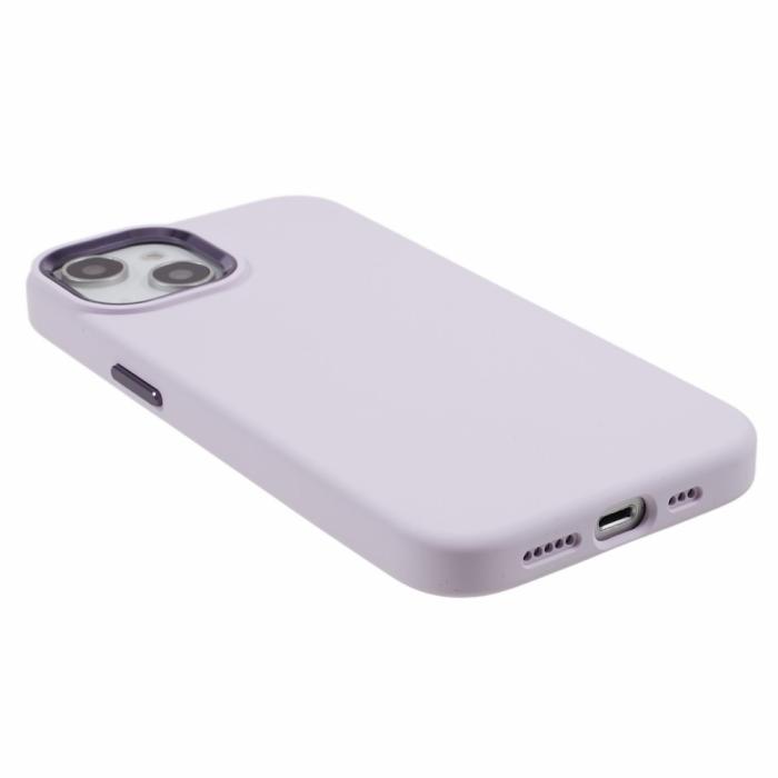 Bild 5, iPhone 15 Skal Liquid Silikon AluLens Ljus Lila