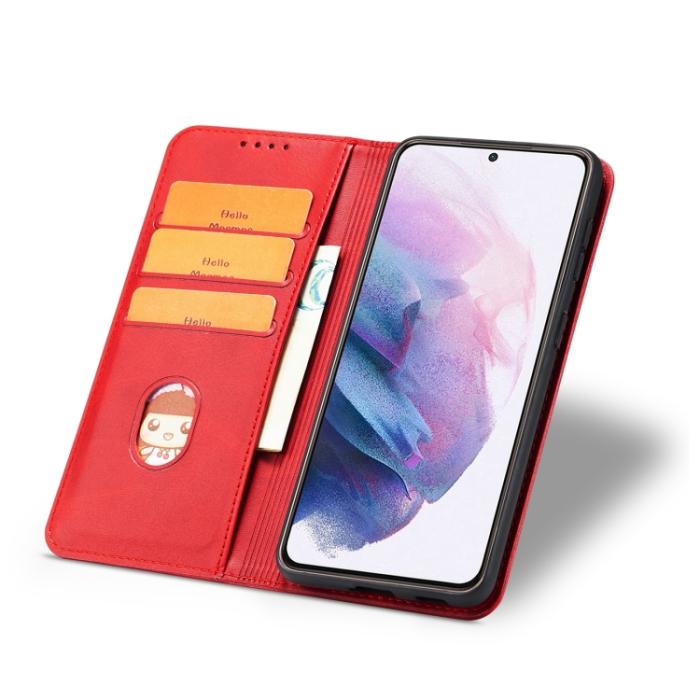 Bild 6, Samsung Galaxy S21 FE Fodral Flip Läder Röd