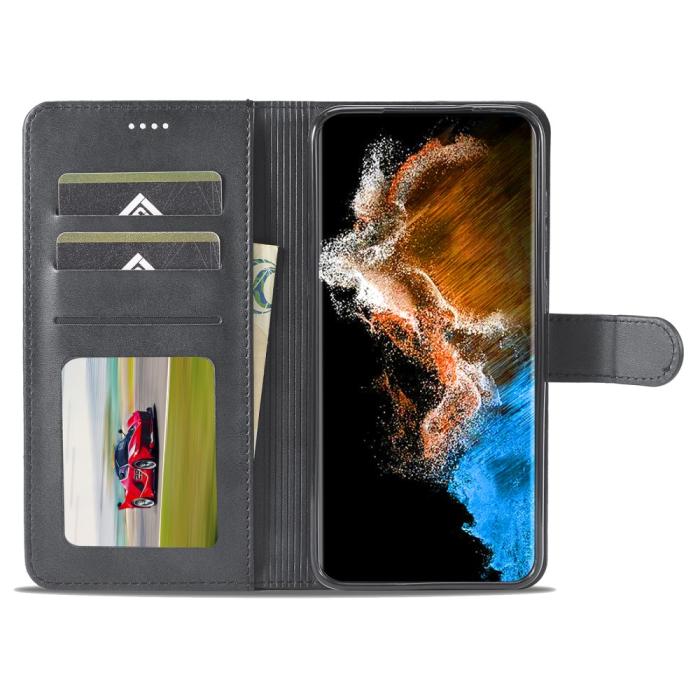 Bild 2, LC.IMEEKE Samsung Galaxy S23 Plus Fodral Läder Svart
