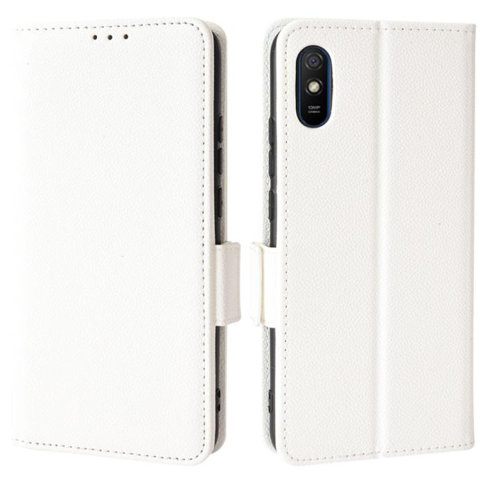 Bild 1, Xiaomi Redmi 9A / 9AT Fodral Litchi Textur Vit