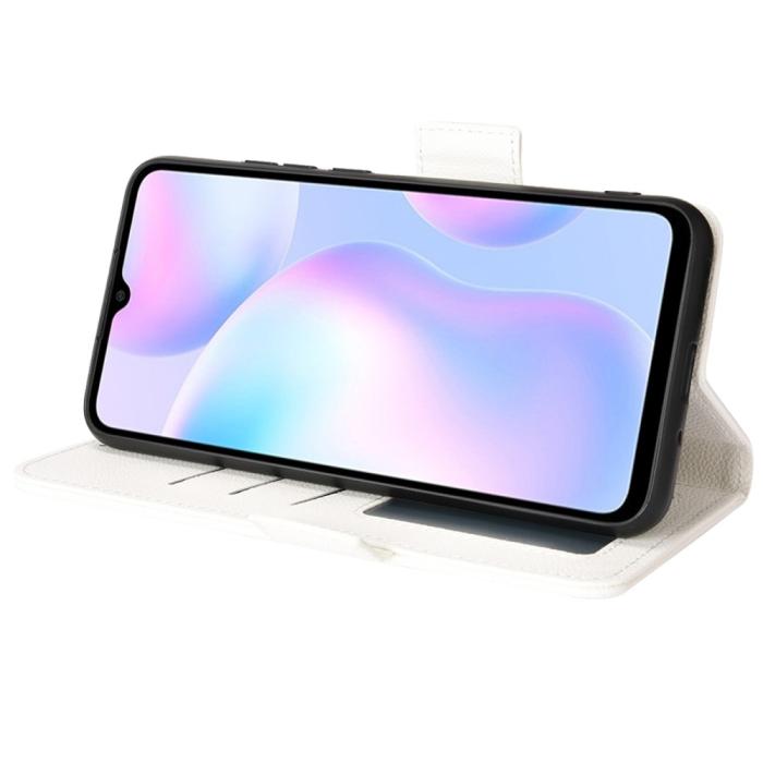 Bild 5, Xiaomi Redmi 9A / 9AT Fodral Litchi Textur Vit