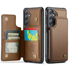 CASEME Samsung Galaxy S26 Skal RFID Kickstand Brun