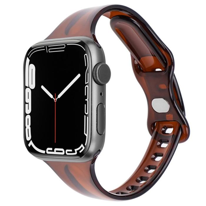Bild 2, Apple Watch 38/40/41mm CrystalFlex TPU Armband Brun