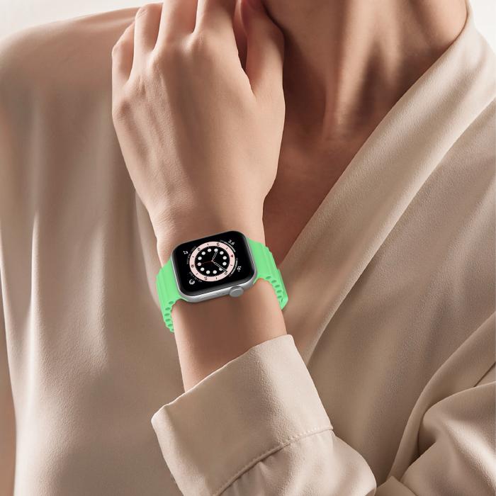 Bild 6, Apple Watch 42/44/45/49 mm Armband Ocean Wave Pistasch