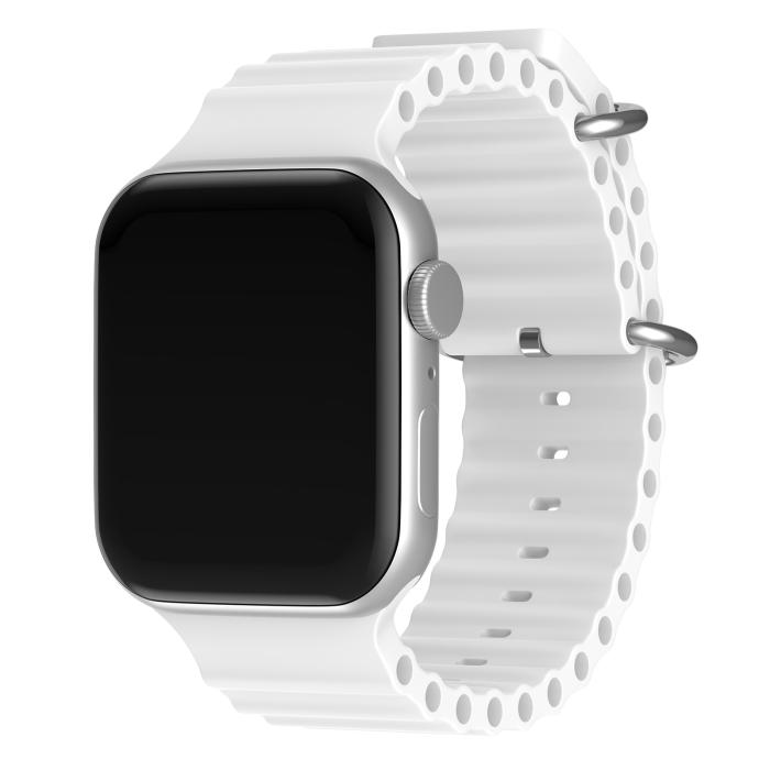 Bild 2, Apple Watch 41/40/38 mm Armband Ocean Wave Vit