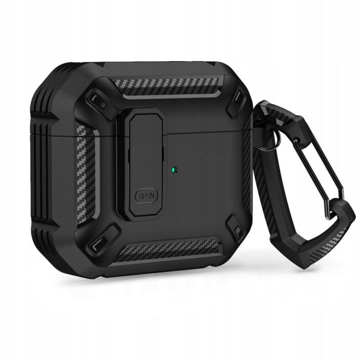 Bild 1, Tech-Protect AirPods Pro 1/2 Fodral X-Carbo Svart