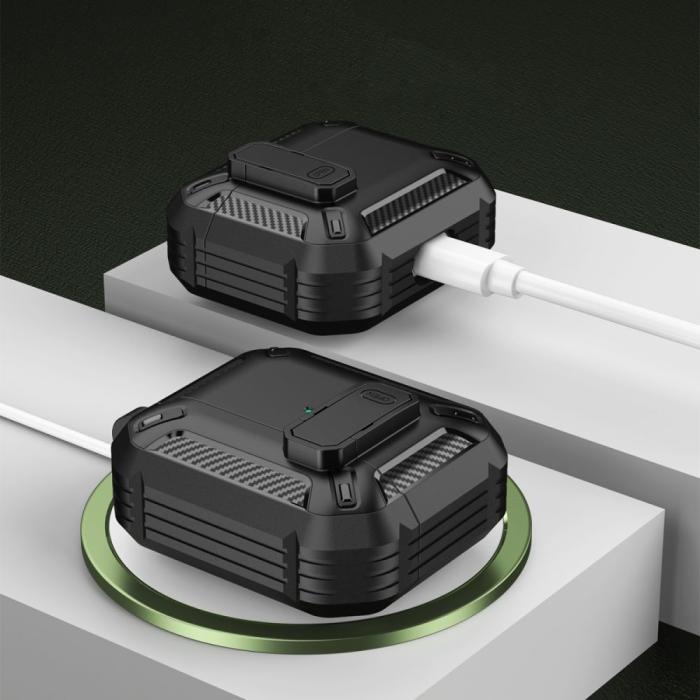 Bild 2, Tech-Protect AirPods Pro 1/2 Fodral X-Carbo Svart