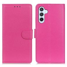 Samsung Galaxy S26 Fodral Litchi L&auml;der Rosa