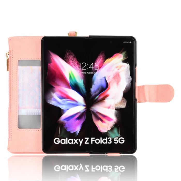 Bild 3, Galaxy Z Fold 3 Fodral Multifunktionell Rosa