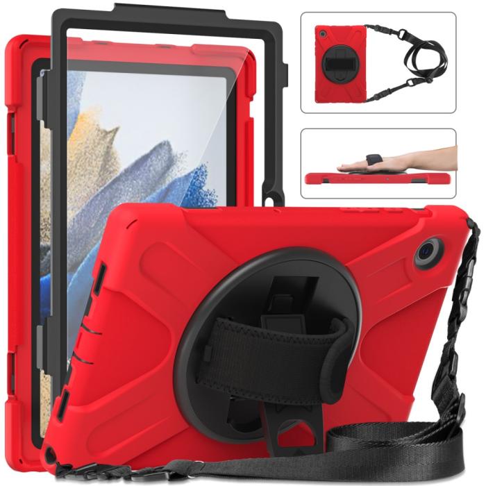 Bild 1, Galaxy Tab A8 10.5 Roterande X-Shape Hybrid Skal