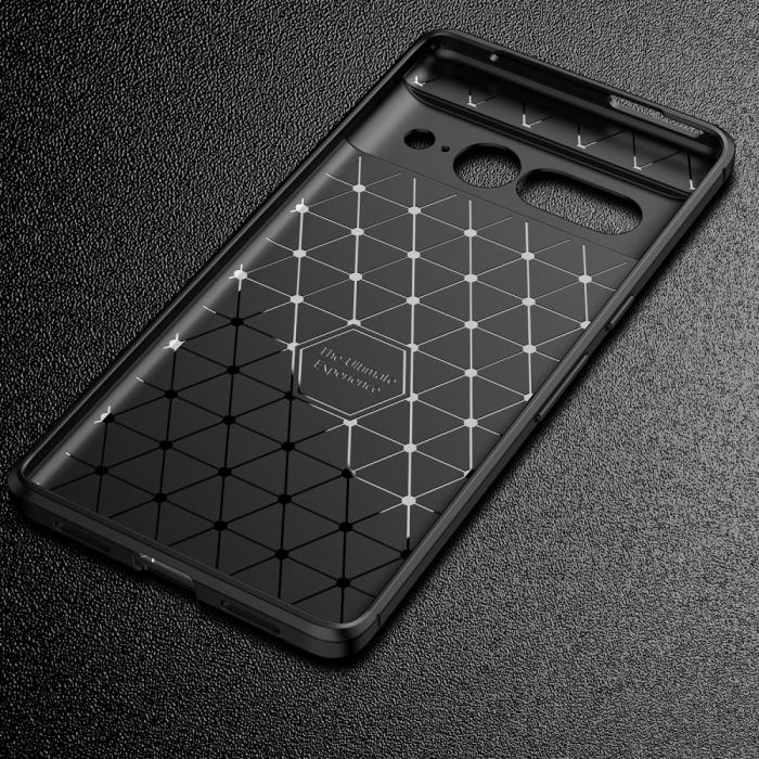 Bild 6, Google Pixel 7 Pro Skal Kolfiber Textur Blå