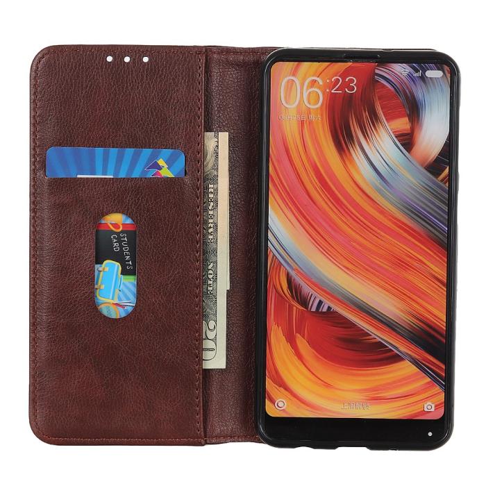 Bild 2, Motorola Edge 50 Neo Plånboksfodral Läder Brun