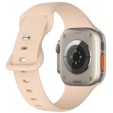 Silikon Armband Butterfly Apple Watch 42/41/40/38 mm (S/M) Sand Pink
