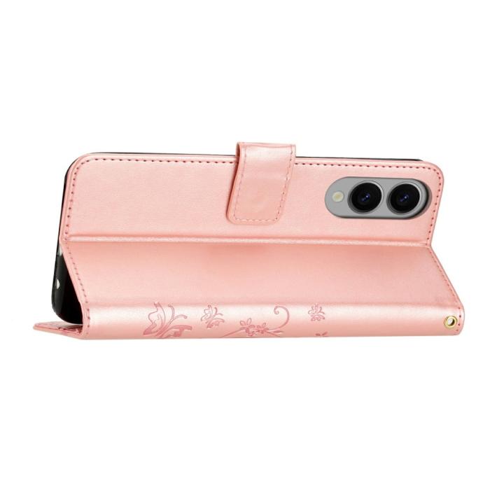 Bild 3, Samsung Galaxy S25 Edge Fodral Med Blommigt Tryck Roséguld