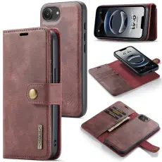 DG.MING iPhone 17e / 16e 2in1 Magnet Fodral / Skal R&ouml;d