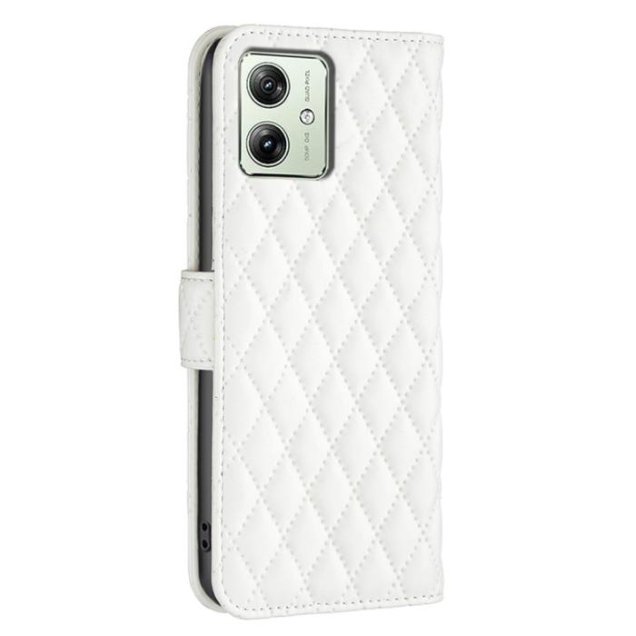 Bild 5, Motorola Moto G54 5G Fodral Diamond Läder Vit