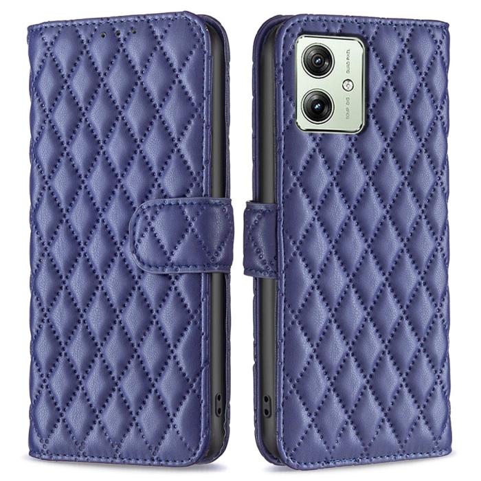 Bild 1, Motorola Moto G54 5G Fodral Diamond Läder Blå