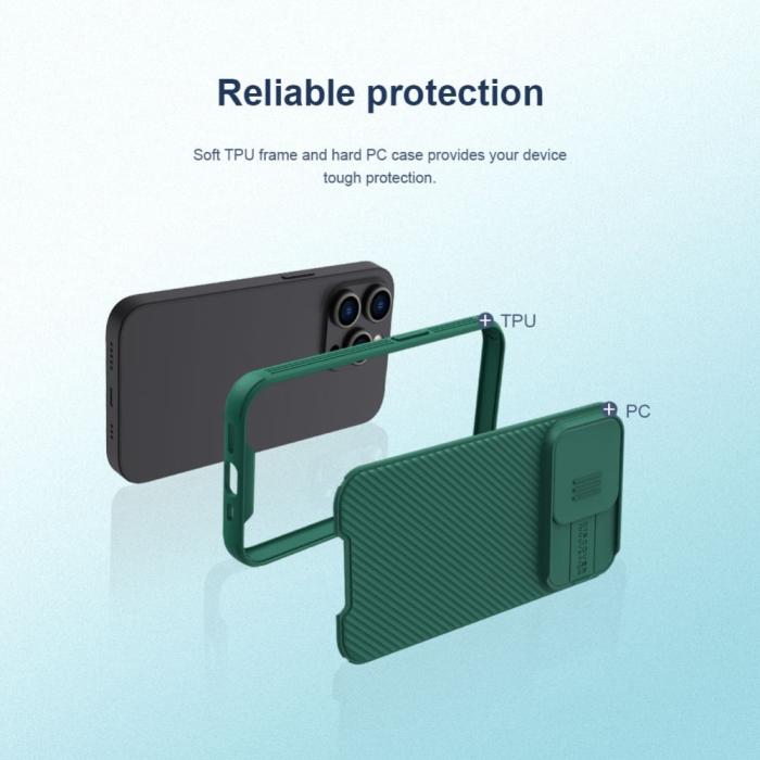 Bild 4, NILLKIN iPhone 14 Pro Max Skal CamShield Pro Grön