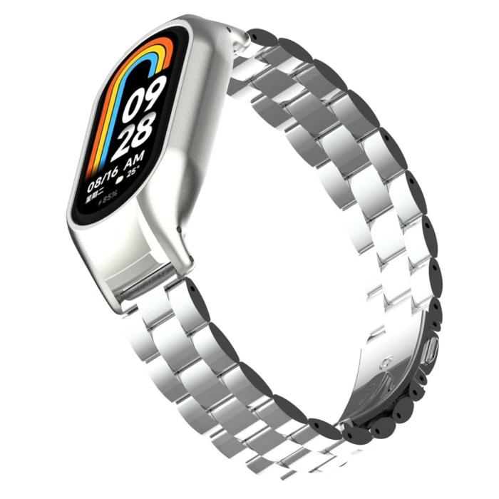 Bild 4, Xiaomi Smart Band 9/8 Lyxigt Metallarmband Silver