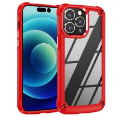 iPhone 16 Pro Skal Shockproof Hybrid Armor R&ouml;d