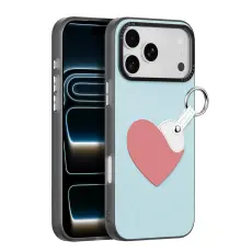 DUX DUCIS iPhone 17 Pro Max Skal PU-L&auml;der Hj&auml;rta Ljus Bl&aring;