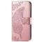 iPhone 13 Pro Max Fodral Butterfly Textur Läder Roséguld