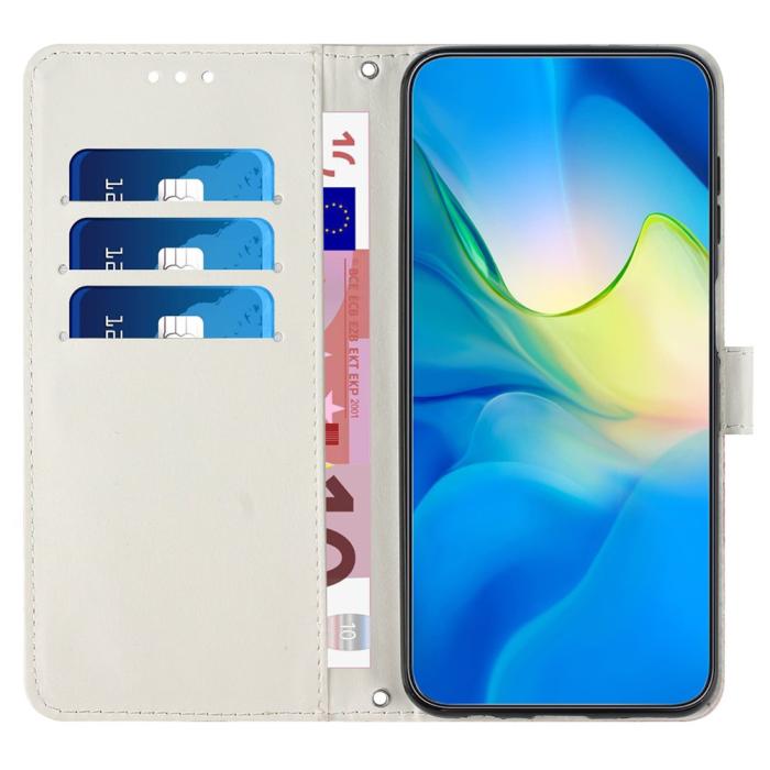 Bild 2, Samsung Galaxy A26/A17/A16 Fodral Läder Marmor Rosa / Grön