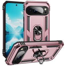 Google Pixel 10 / 10 Pro Skal Armor Ring Hybrid Ros&eacute;guld