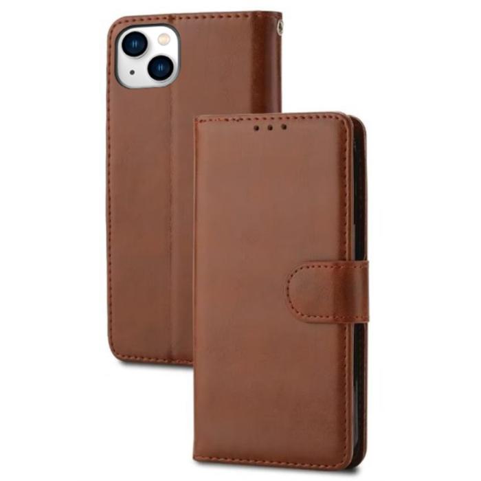 Bild 1, iPhone 15 Plus Fodral Crazy Horse Brun