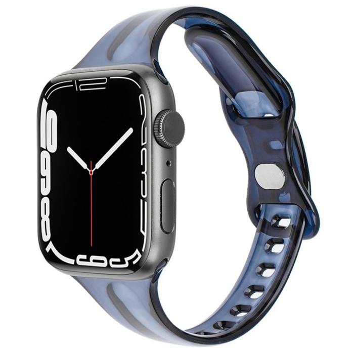 Bild 2, Apple Watch 38/40/41mm CrystalFlex TPU Armband Mörk Blå