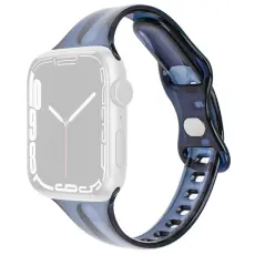 Apple Watch 38/40/41/42 mm CrystalFlex TPU Armband Mörk Blå